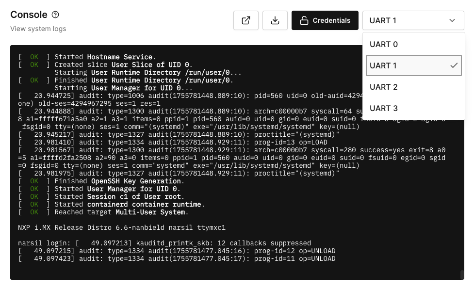 UART console