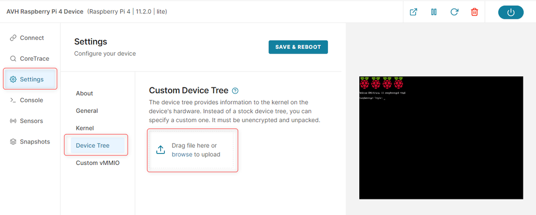 Custom device tree