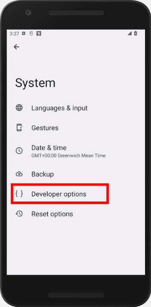 developer options