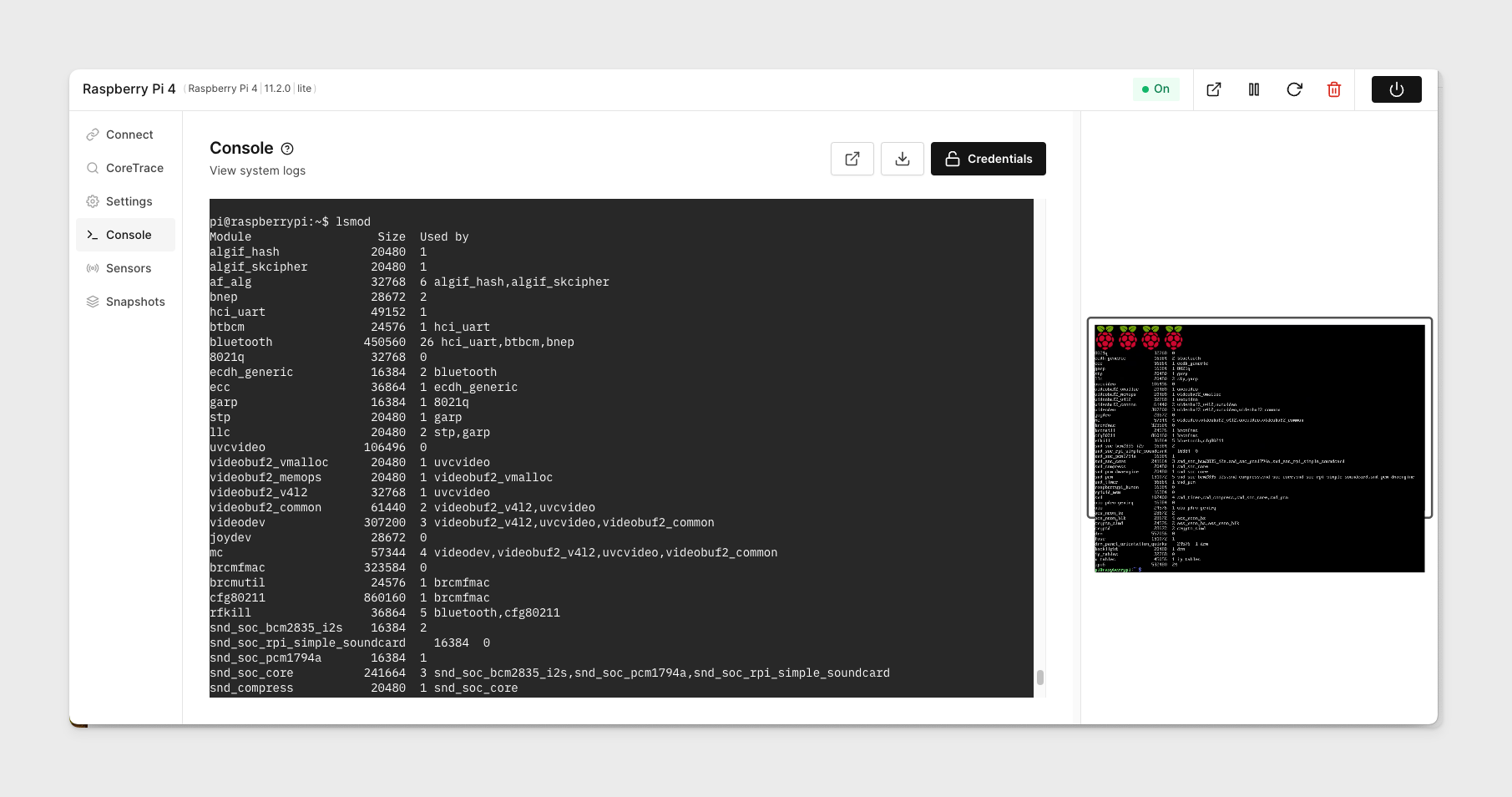 List the loaded kernel modules