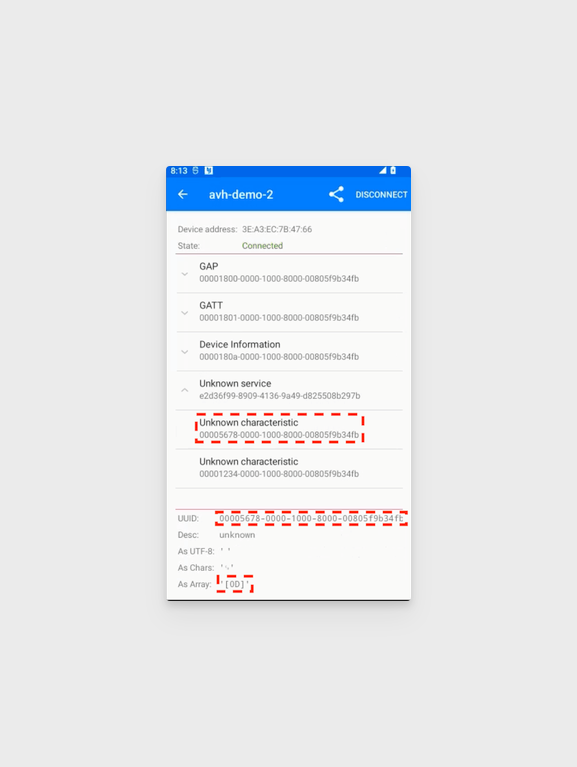 Custom characteristics values