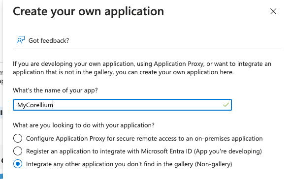 Name the application